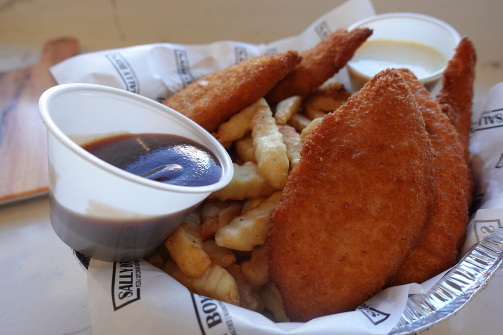 Chicken Fingers and Fries Crispy, Crunchy Perfection SallyBoys Pizza